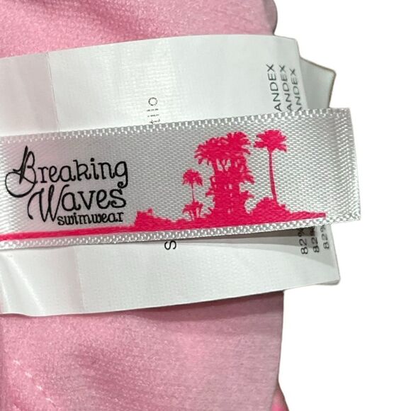 Breaking Waves Hot Pink Tie Dye Strapless Bikini Top, Size M, NWT - Picture 3 of 4